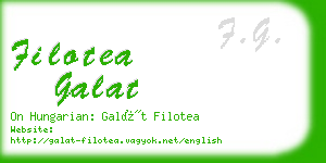 filotea galat business card